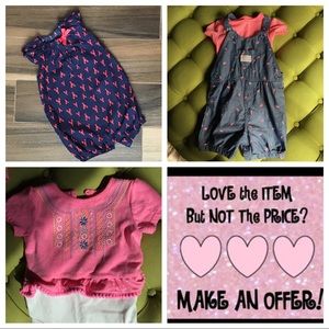 Bundled 18-Month Set: 2 Tops, Overalls and Jumper